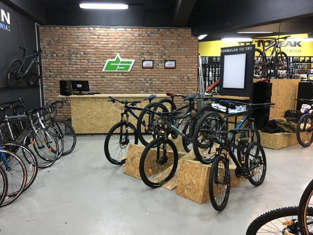 Interiér prodejny velotroke v Praze